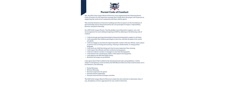 Parent Code of Conduct