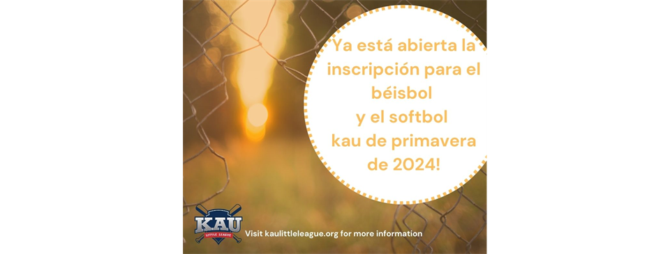 2024 Spring Registration Open! (Spanish)