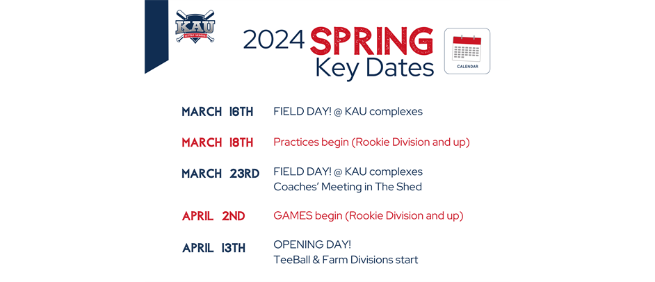 2024 Spring Key Dates