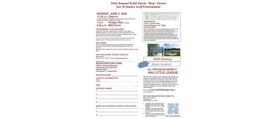 KAU Golf Tournament June 2nd
