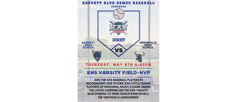 RESCHEDULED!  KAU Night @ KHS Baseball