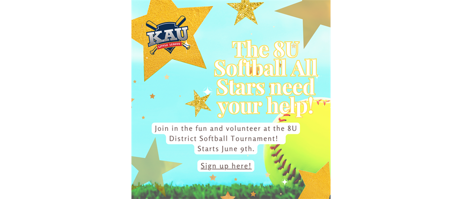 The 8U Softball All Stars Need Your Help!